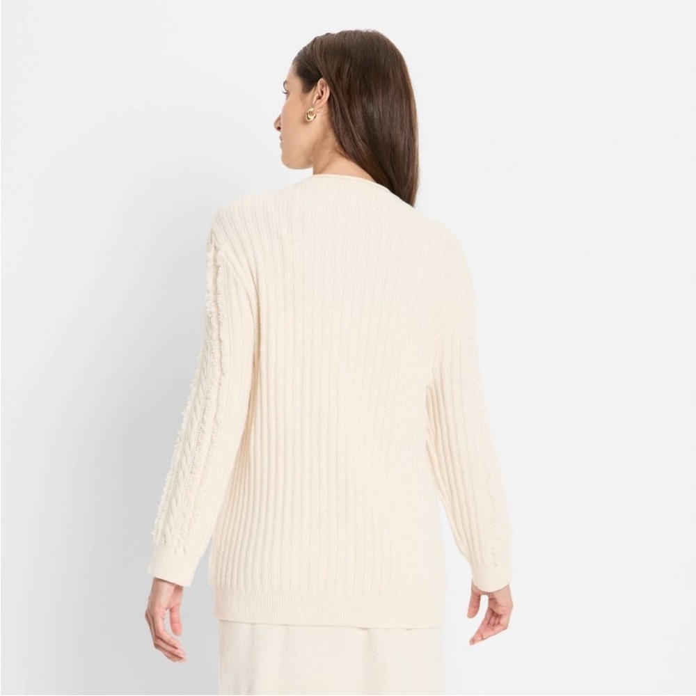 Women's Cream Cable Knit Cardigan Target Future Collective NEW - Picture 3 of 10